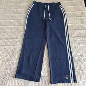 Vintage 2005 STL / LA Rams Women's Cotton Sweat Pants Track Side Stripe Size M